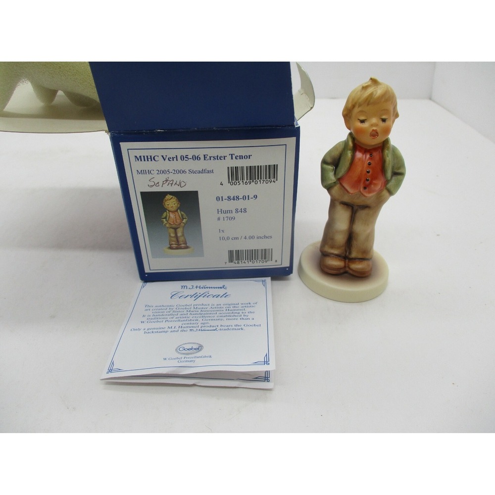 Hummel Goebel Figurine #848 (2002) Steadfast Soprano Mint in Box with COA